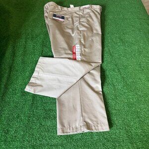 Izod Classic Fit Flat Front Expandable Waist Khaki Chino Pants Big Size 50 NWT